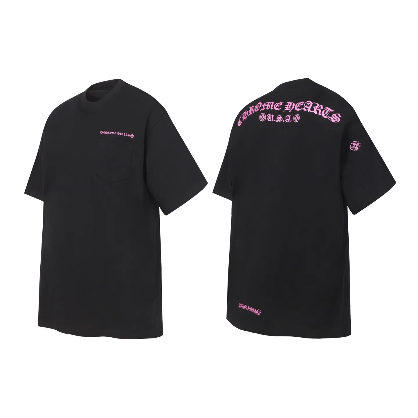 P150 Cross-border model, please do not place an order if you are pursuing quality -Chrome Hearts/Chrome Hearts Sanskrit rose printed bat sleeves popular short-sleeved T-shirt -High weight, high density and high quality, soft, delicate and skin-friendly wool, soft and silky to the touch, excellent warmth and skin-friendly properties -Customized weaving and dyeing, no color difference, no matter the fabric or workmanship details, beat the ordinary version on the market -Colour: black -Size: S M L XL